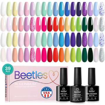 Beetles Gel Polish Nail Set - 36 Colors Floral Collection