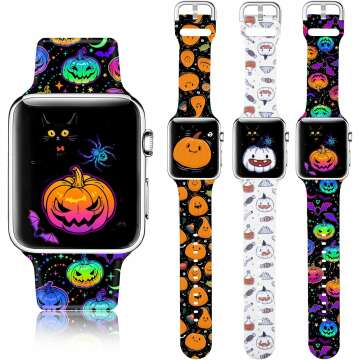 Halloween Themed Watch Bands for Apple Watch - 3 Pack Set