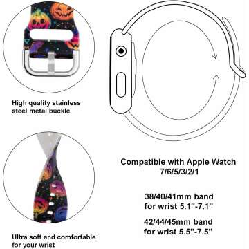 Halloween Watch Bands 3 Pack for Apple Watch