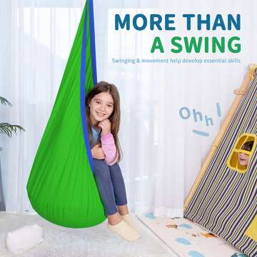 Kids Hanging Hammock Swing Chair - Indoor/Outdoor Fun