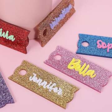 Custom Glitter Name Tag for Stanley Cups