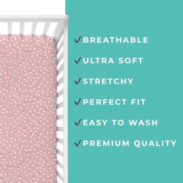 Posh Peanut Baby Crib Sheets for Boys & Girls - Viscose from Bamboo Crib Sheets for Standard Baby Mattresses (52" X 28" X 9") Emmilene