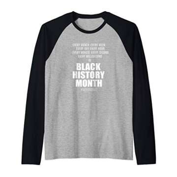 Black History Shirts | EVERY MONTH IS BLACK HISTORY MONTH Raglan Baseball Tee