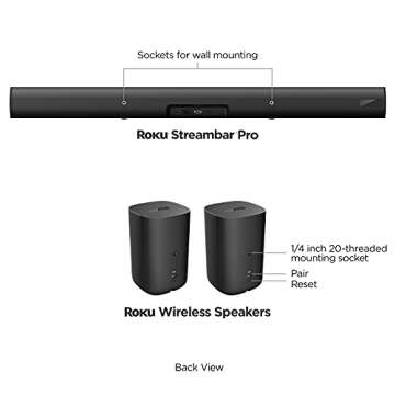 Roku Streambar Pro & Wireless Speakers - 4K HDR