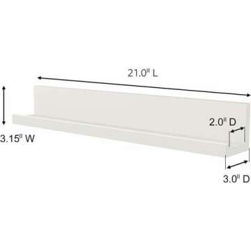 21" Damage-Free Command Picture Ledge for Decor