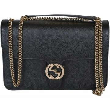 Gucci Women's Black Leather Crossbody Bag - Stylish & Versatile