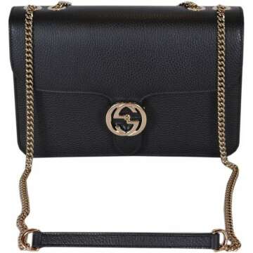 Gucci Women's Black Leather Crossbody Bag - Stylish & Versatile