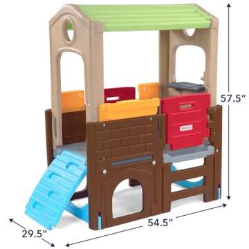 Simplay3 Young Explorers Discovery Playhouse - Indoor or Outdoor Clubhouse and Activity Playset for Toddlers and Kids, Made in USA