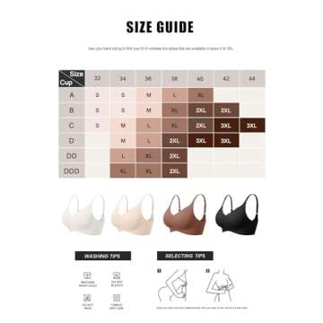 Vertvie Women's Seamless Bras No Underwire Scalloped Push Up Bras Soft Wireless Comfort Bralettes Full Coverage Everyday Bra (Skin,Medium)