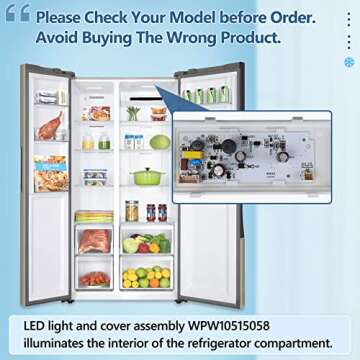 New W10515058 LED Light for Whirlpool Refrigerators - Compatible Parts