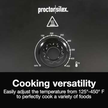 Proctor Silex 24-Pound Electric Roaster Oven with Variable Temperature Control, Self-Basting Lid & Removable Pan, 18 Quart, Black (32211)