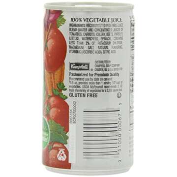 V8 100% Vegetable Juice Original Low Sodium 5.5 oz