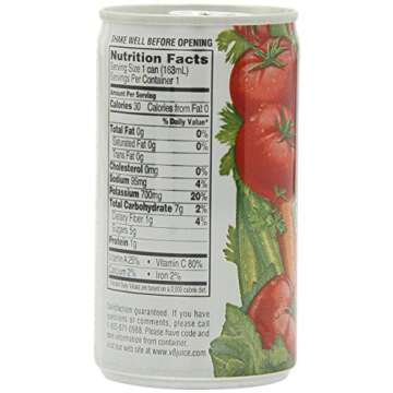 V8 100% Vegetable Juice Original Low Sodium 5.5 oz