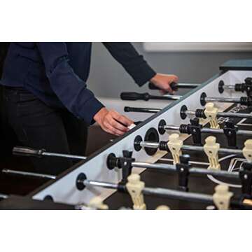 Atomic Pro Force 56" Foosball Table with Internal Ball Return and Ball Entry, Leg Levelers, and Heavy-Duty Legs