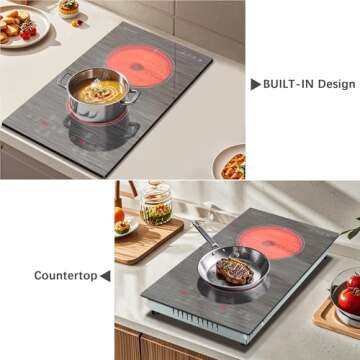 Karinear 2 Burner Electric Cooktop with Timer