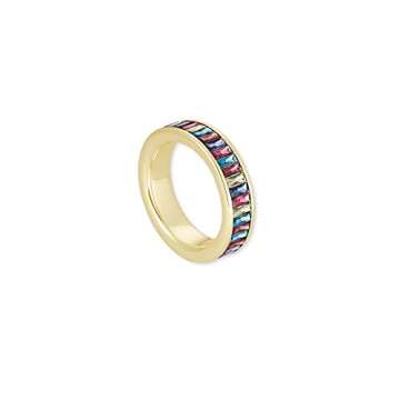 Kendra Scott Jack Gold Band Ring in Multi Crystal, Size 6