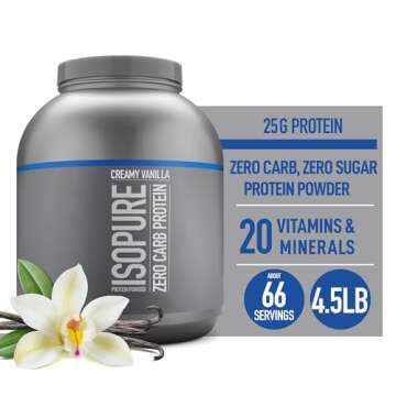 Isopure Protein Powder, Whey Isolate with Vitamin C & Zinc for Immune Support & Protein Powder, Whey Isolate with Vitamin C & Zinc for Immune Support