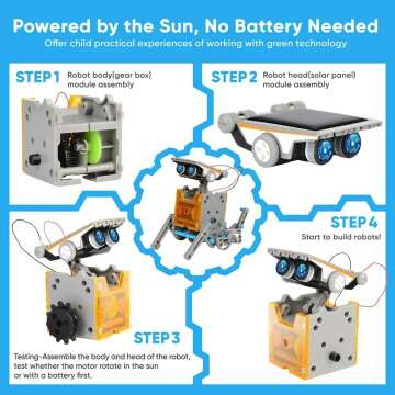 Sillbird Solar Robot Kit - STEM DIY for Kids Age 8+