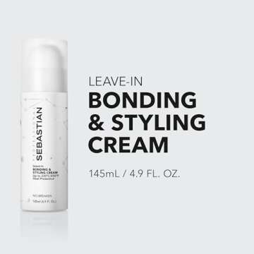 Sebastian Professional No.Breaker Bonding & Styling Leave-in Cream | Intense Conditioning Cream with Heat Protection, 72 HR Frizz-Free, Flexible Hold, 4.9 oz