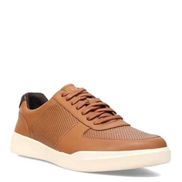 Cole Haan Men's Grand Crosscourt Modern Perforated Sneaker, British TAN Leather/Ivory, 13