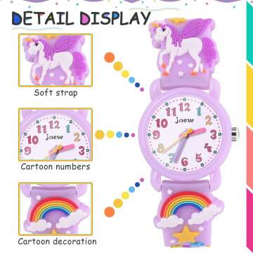 Waterproof 3D Cartoon Kids Watch for Ages 2-8