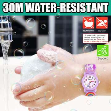 Waterproof 3D Cartoon Kids Watch for Ages 2-8