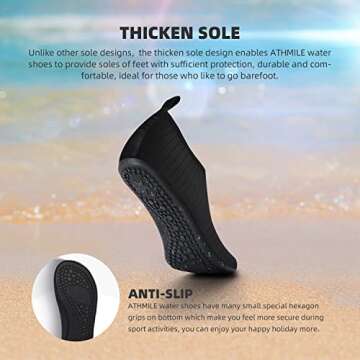 Water Shoes for Women Men Quick-Dry Aqua Socks Travel Accessories