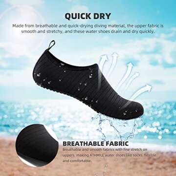 Water Shoes for Women Men Quick-Dry Aqua Socks Travel Accessories