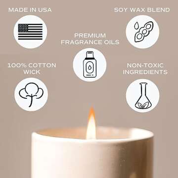 Sweet Water Decor Warm and Cozy Candle | Pine, Orange, Cinnamon, and Fir Winter Scented Soy Candles for Home | 12oz Stone Jar, 60+ Hour Burn Time, Made in the USA