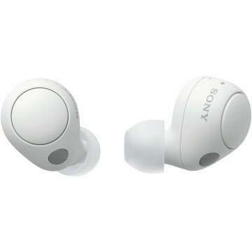 Sony WF-C700N Truly Wireless Noise Canceling in-Ear Bluetooth Earbud Headphones with Mic and IPX4 Water Resistance, White