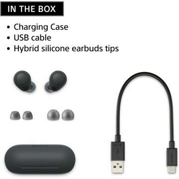 Sony WF-C700N Truly Wireless Noise Canceling in-Ear Bluetooth Earbud Headphones with Mic and IPX4 Water Resistance, White