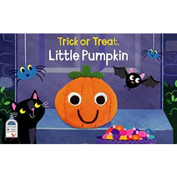 Trick Or Treat Little Pumpkin Finger Puppet Halloween Board Book Ages 0-4 (Children's Interactive Finger Puppet Board Book)