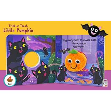 Trick Or Treat Little Pumpkin Finger Puppet Halloween Board Book Ages 0-4 (Children's Interactive Finger Puppet Board Book)