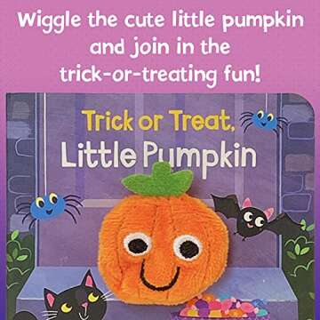 Trick Or Treat Little Pumpkin Finger Puppet Halloween Board Book Ages 0-4 (Children's Interactive Finger Puppet Board Book)