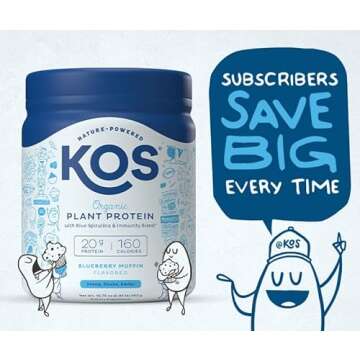 KOS Blueberry Muffin Plant Based Protein Powder