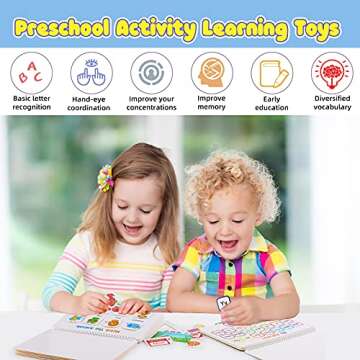 Huijing Montessori Preschool Learning Activities Newest 29 Themes Busy Book - Workbook Activity Binder / Toys for Toddlers, Autism Learning Materials and Tracing Coloring Book