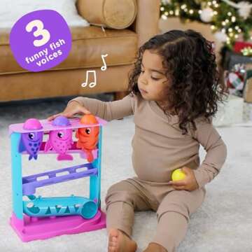 Move2Play, Feed The Fish | Interactive Baby & Toddler Toy | 1, 2+ Year Old Birthday Present