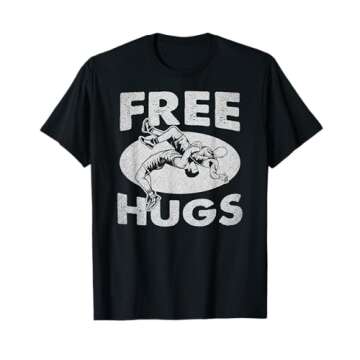 Wrestling - Funny Free Hugs Wrestling T-Shirt