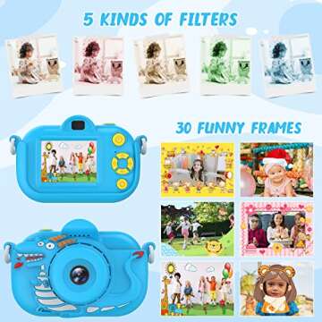 ENGUNS Kids Camera for Boys Age 3-12 Toddlers, 32MP HD Digital Camera for Kids, Boys Birthday Gifts Toys Children Kid Selfie Camera Toddler Camera