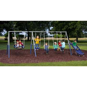 XDP Recreation Fun Forever Swing Set, 96680G, Gray