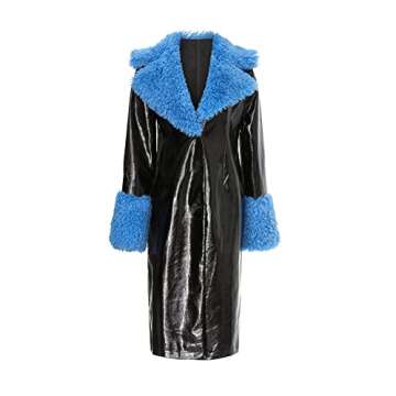 Love, Whit By Whitney Port Collective RTR Design Collective Faux Sherpa Collar Coat, Black, X-Small