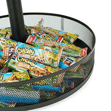 Mind Reader 2-Tier Snack Carousel - Efficient Kitchen & Breakroom Organizer