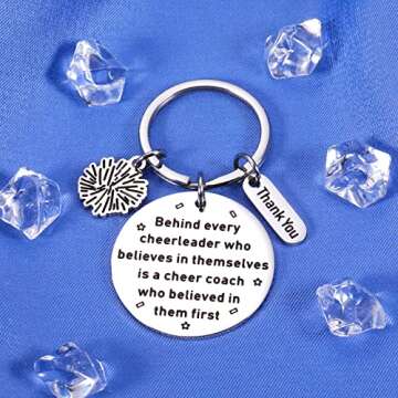 Cheer Coach Gift Cheer Keychains Cheerleader Appreciation Gifts for Coach Thank You Gift Cheerleading Gifts Birthday Graduation End of Season Senior Night Gifts for Cheer Coach Christmas Thanksgiving