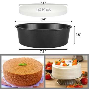 8 Inch Cake Pan Set of 3 with Baking Supplies, 171Pcs Nonstick Round Cake Pans Sets for Baking, Cake Decorating Supplies Kit, Cake Leveler, Icing Tips, Piping Bags, Spatula, and Baking Pans Set