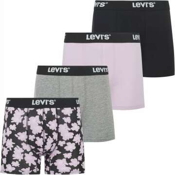 Levi's Men's Boxer Briefs - Breathable Stretch Underwear 4 Pack