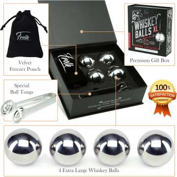 Luxury Whiskey Ice Balls Gift Set for Him