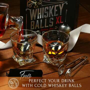 Luxury Whiskey Ice Balls Gift Set for Him