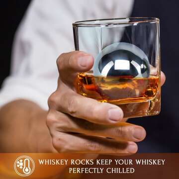 Luxury Whiskey Ice Balls Gift Set for Him