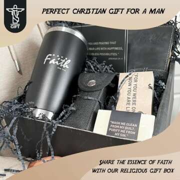 DEHITE Christian Gifts for Men - Religious Gift Basket Inspirational Present