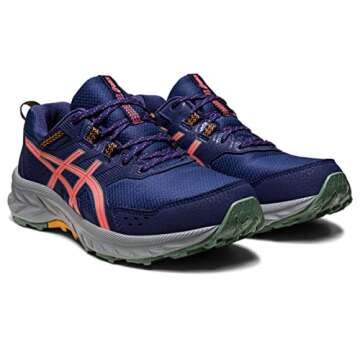 ASICS Women's Gel-Venture 9 Running Shoes, 5, Indigo Blue/Papaya